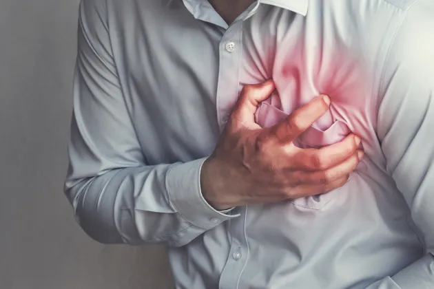 A man holding his hand over his heart. Photo: iStock